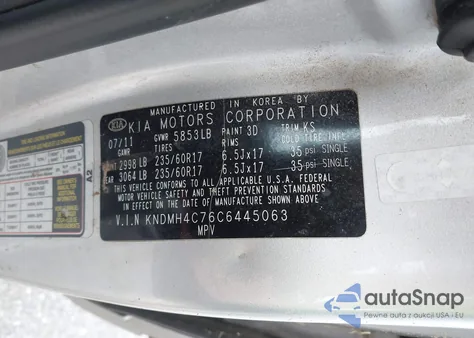 2012 Kia Sedona Ex from USA, damaged, VIN KNDMH4C76C6445063